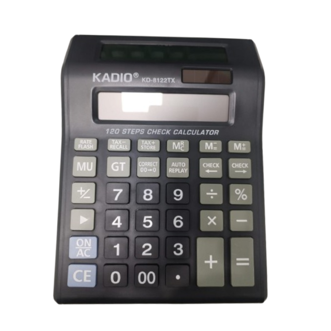 CALCULADORA ELECTRONICA KADIO KD-8122TX EN COLOR NEGRO - 2