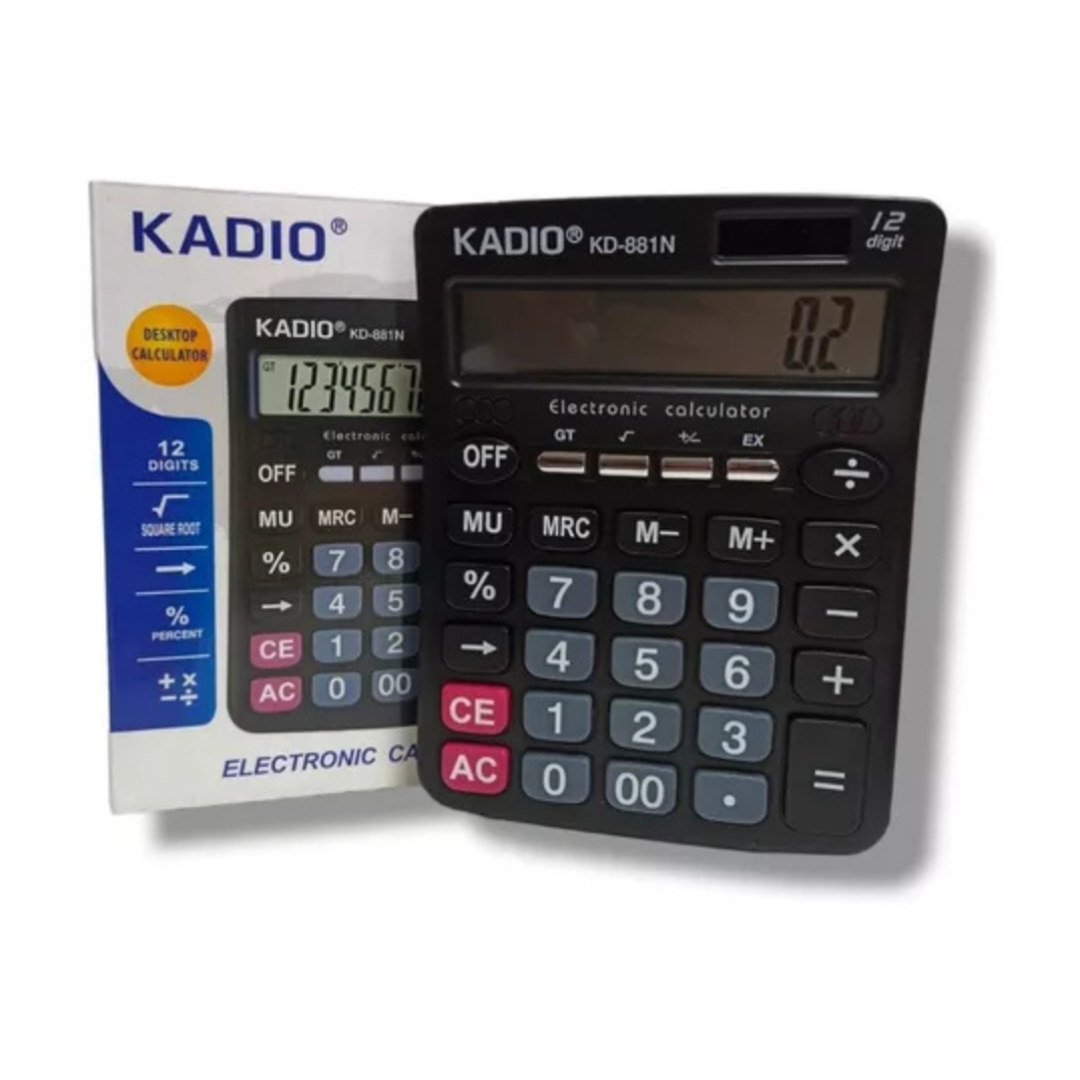 CALCULADORA ELECTRONICA KADIO KD-881N EN COLOR NEGRO - 2