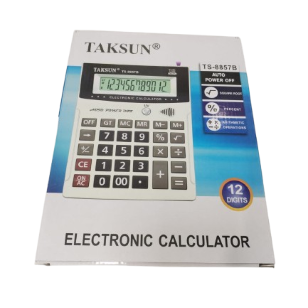CALCULADORA ELECTRONICA TAKSUN TS-8857B GRIS - 1
