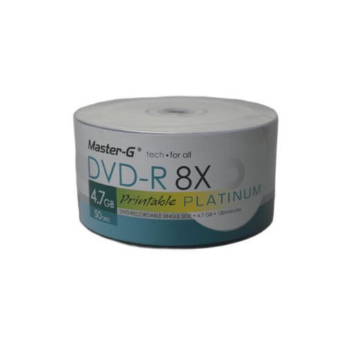 DVD-R MASTER G 8X IMPRIMIBLE PLATINUM POR 50 UNIDADES - 1