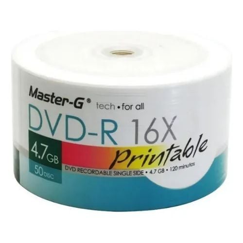 DVD-R 16X MASTER G IMPRIMIBLE POR 50 UNIDADES - 1