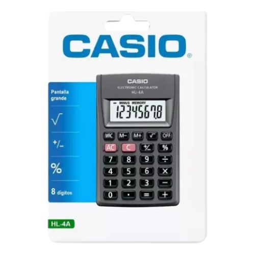 CALCULADORA CASIO HL-4A COLOR NEGRO - 2