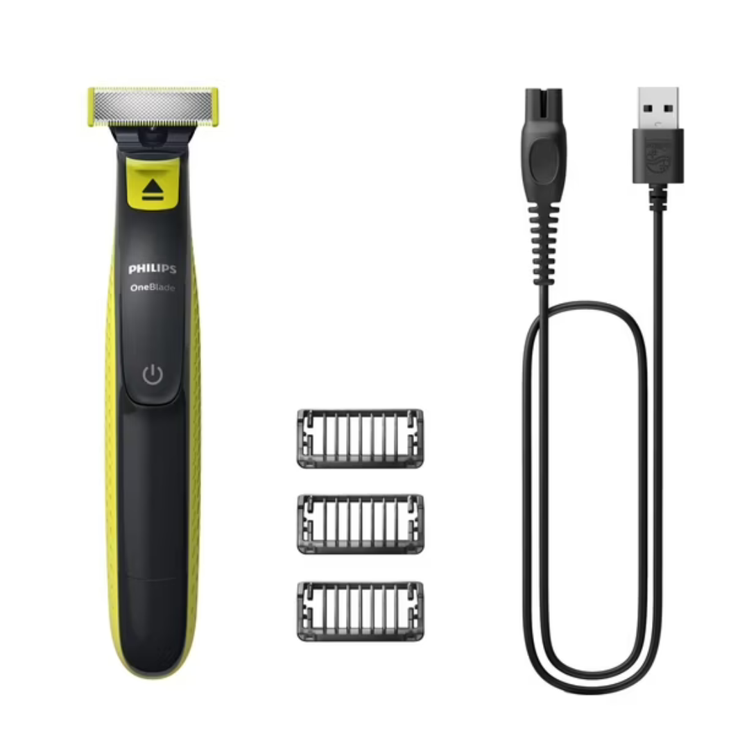 MAQUINA DE AFEITAR PHILIPS ONEBLADE QP2724/10 EN COLOR NEGRO - 1