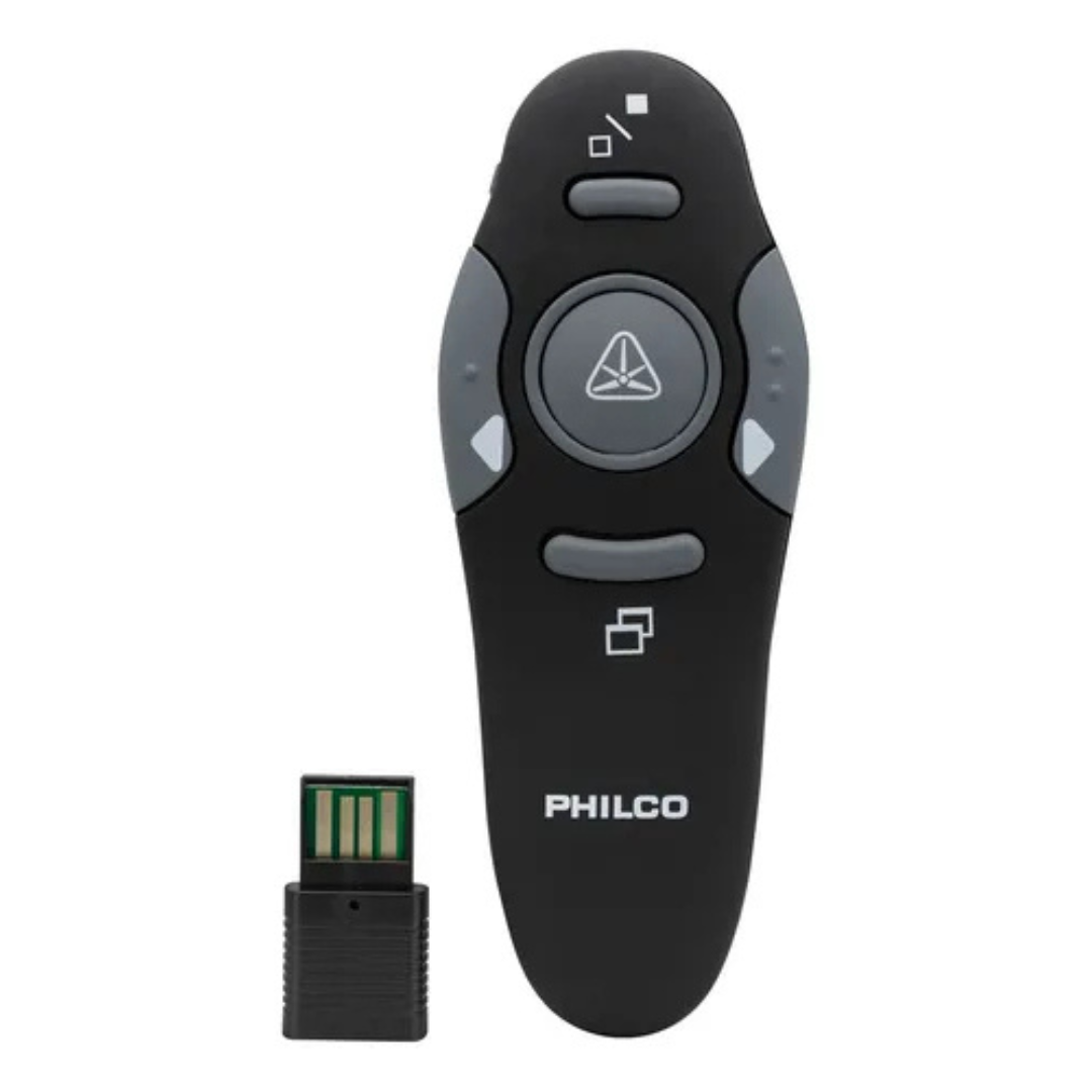 PESENTADOR PUNTERO LASER USB PHILCO 00300 EN COLOR NEGRO