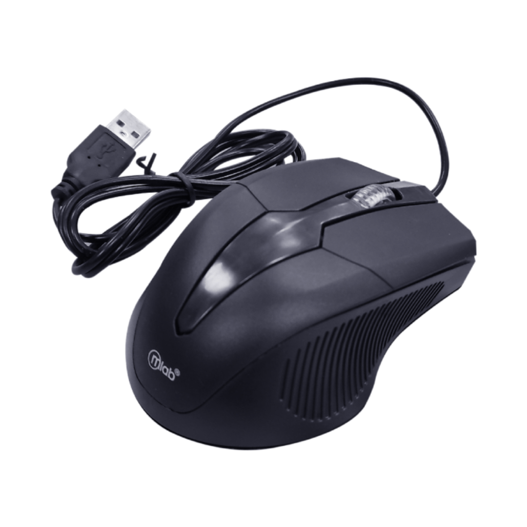 MOUSE ERGONOMICO USB MICROLAB SCROLL POINT ER350 08347 EN COLOR NEGRO - 3