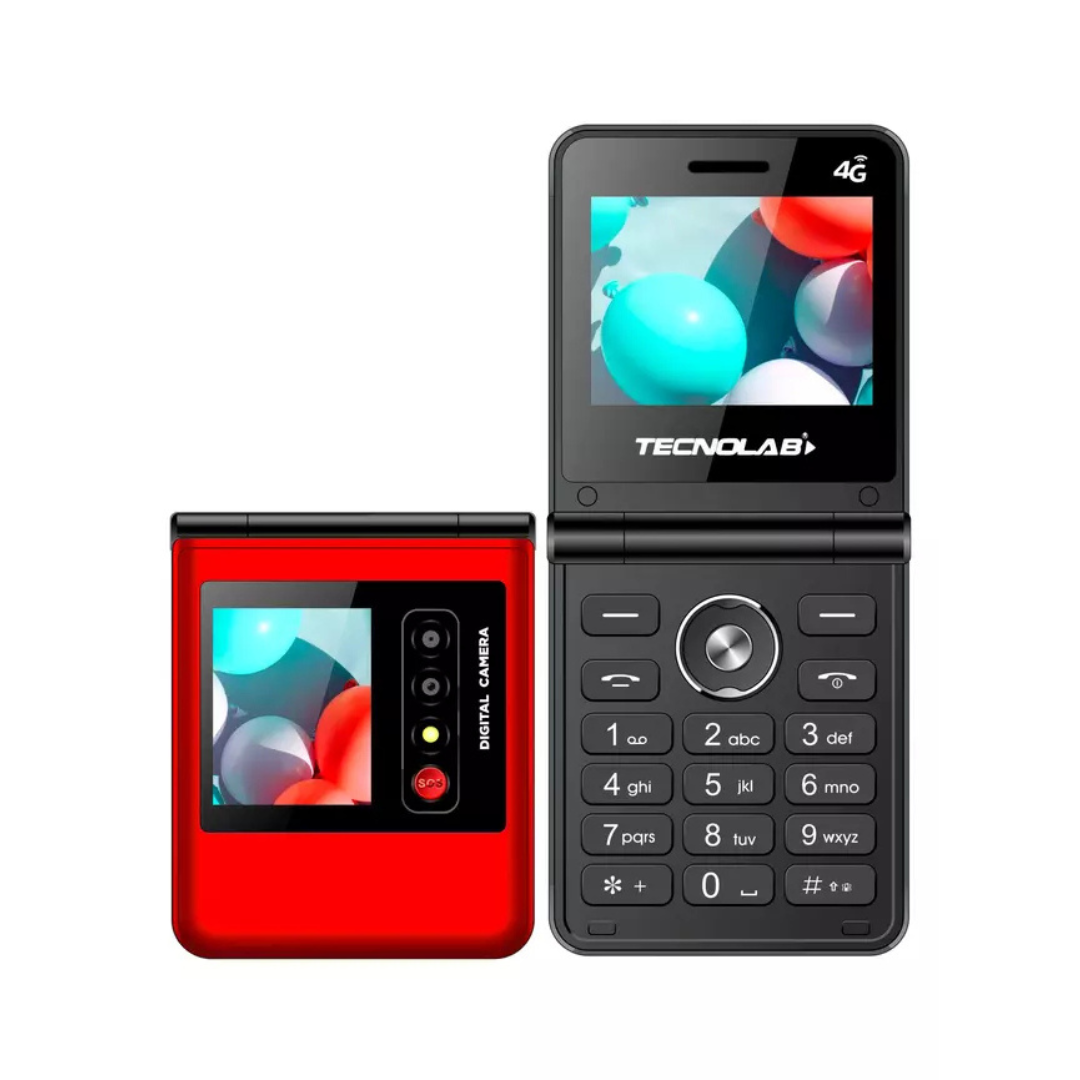 TELEFONO MOVIL PARA DULTO MAYOR TECNOLAB TL709R EN COLOR ROJO - 1