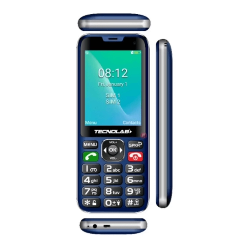 CELULAR SENIOR TECNOLAB TL487 TELEFONO ADULTO MAYOR AZUL - 3