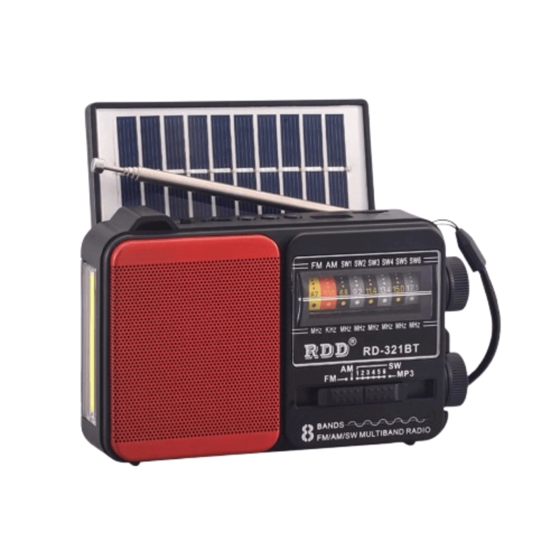RADIO PORTATIL SOLAR TECNOLAB RADIOSAFE45 TL653R ROJO - 1