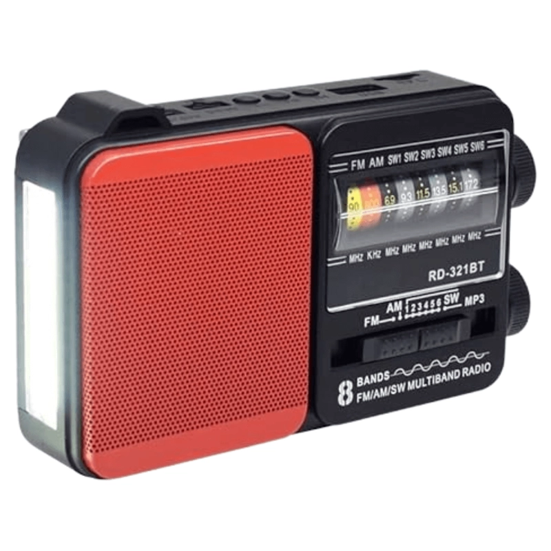 RADIO PORTATIL SOLAR TECNOLAB RADIOSAFE45 TL653R ROJO - 2