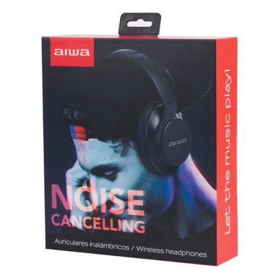 AUDIFONOS BLUETOOTH OVER EAR AIWA NOISE CANCELLING AWKNC1090L COLOR NEGRO - 3