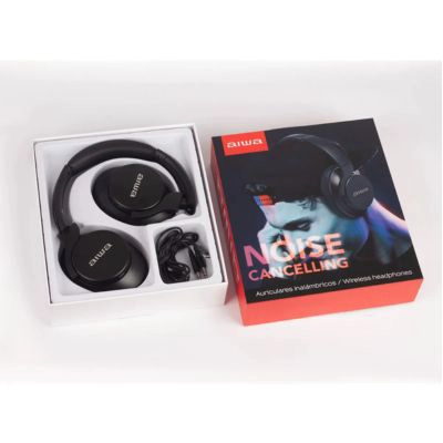 AUDIFONOS BLUETOOTH OVER EAR AIWA NOISE CANCELLING AWKNC1090L COLOR NEGRO - 4