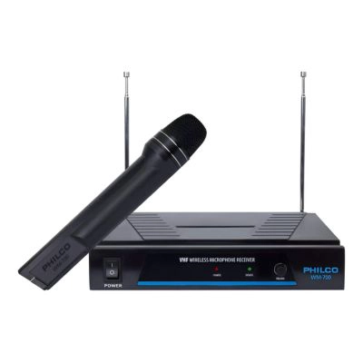 MICROFONO INALAMBRICO VHF KARAOKE PHILCO WM-700 COLOR NEGRO - 1