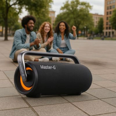 PARLANTE BLUETOOTH 5.3 PORTATIL IPX6 110W 5,25 SOUNDBOX PLUS MASTER-G COLOR NEGRO - 3