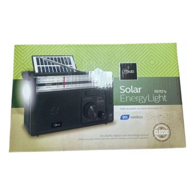 RADIO RETRO RECARGABLE BLUETOOTH SOLAR MLAB 9472 COLOR NEGRO - 3