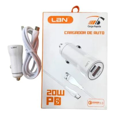 CARGADOR LBN LBCC14 CON CABLE USB-C RAPIDO Y COMPACTO BLANCO - 2