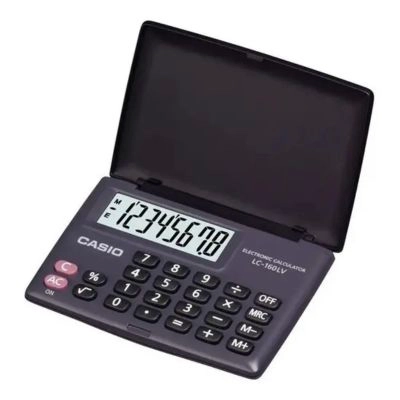 CALCULADORA PORTATIL CASIO LC-160LV COLOR NEGRO - 1