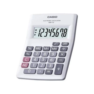 CALCULADORA PORTATIL CASIO MW-5V-WH COLOR BLANCO - 2