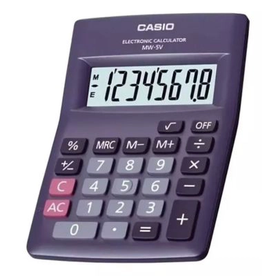 CALCULADORA ESCRITORIO CASIO MW-5V COLOR NEGRO - 2