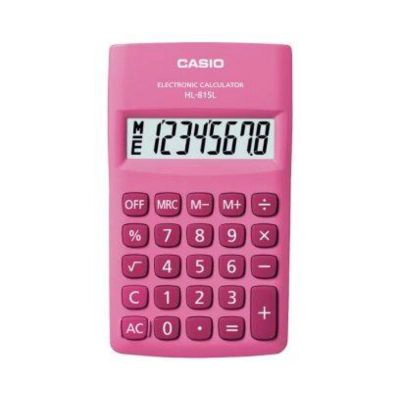 CALCULADORA CASIO DE BOLSILLO 8 DIGITOS ROSADO HL-815L COLOR ROSADO - 1