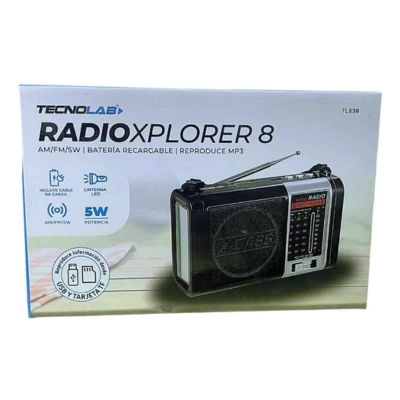 RADIOXPLORER 8 TECNOLAB TL638 RECARGABLE COLOR NEGRO - 3