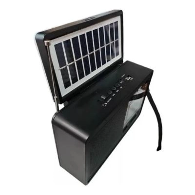 RADIO SOLAR RECARGABLE IRT BLUETOOTH AM/FM NEGRO CON LINTERNA - 4
