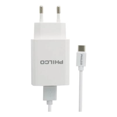 CARGADOR PHILCO QC619 CARGA RAPIDA QUALCOM 3.0 CABLE TIPO-C COLOR BLANCO - 3