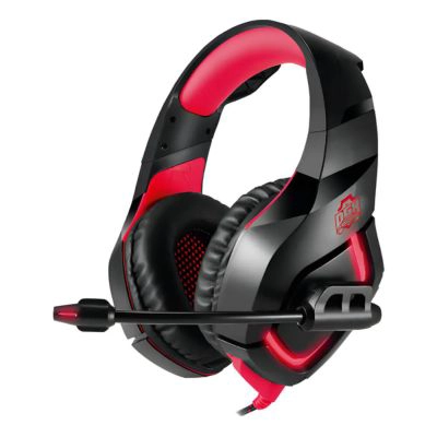 AUDIFONO GAMER CON MICROFONO LUZ ROJA 3.5MM – DGX GHOST - 1