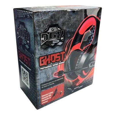 AUDIFONO GAMER CON MICROFONO LUZ ROJA 3.5MM – DGX GHOST - 3