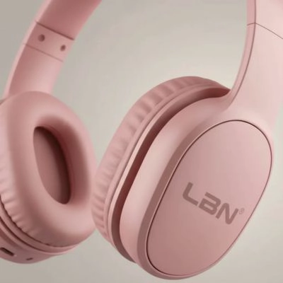 AUDIFONO INALAMBRICO BLUETOOTH LBN LBH68 ROSADO - 1