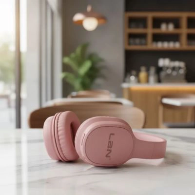 AUDIFONO INALAMBRICO BLUETOOTH LBN LBH68 ROSADO - 2