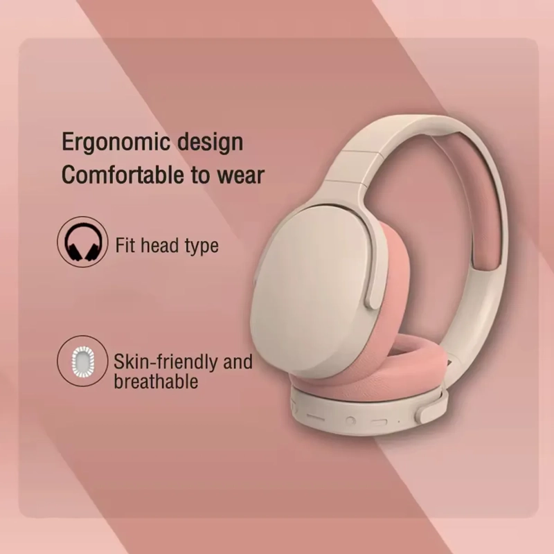 AURICULAR INALAMBRICO FASHIONBOUTIQUE P-2961 HEADPHONE ROSA - 3