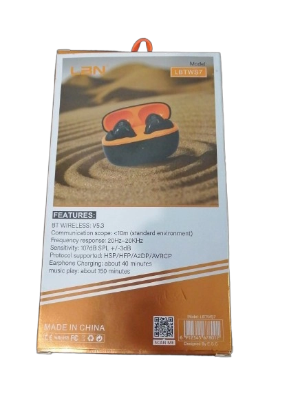 AUDIFONOS INALAMBRICOS LBN LBTWS7 NEGROS - 2