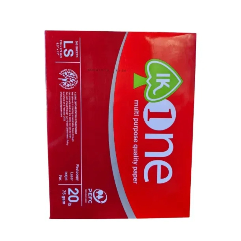 RESMA PAPEL CARTA BLANCO FOTOCOPIA 75G IMPRESION 500 HOJAS 2RL ONE IK MULTIPROPOSITO ISO APROVALRESM - 1