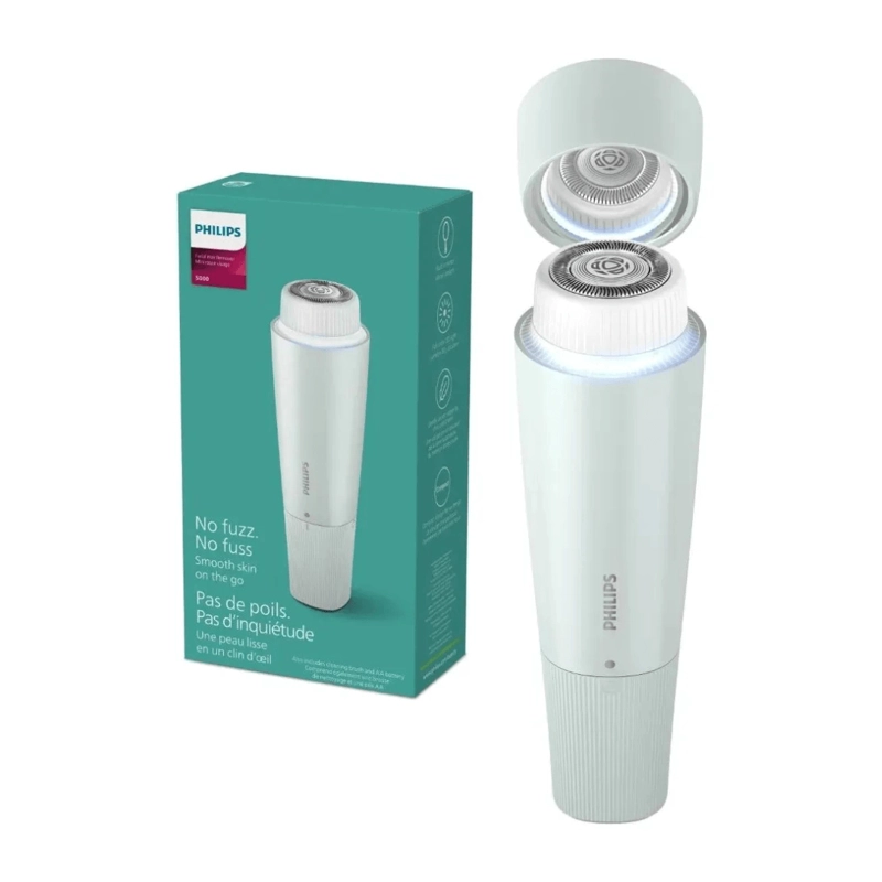 DEPILADORA FACIAL PHILIPS SERIE 5000 BRR474/00 COLOR VERDE - 1