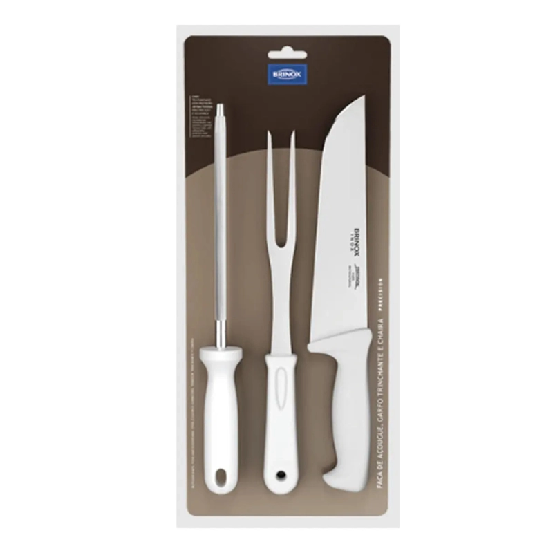 KIT DE 3 TENEDORES Y CUCHILLOS PARA BARBACOA BRINOX PRECISION CHAIRA - 1