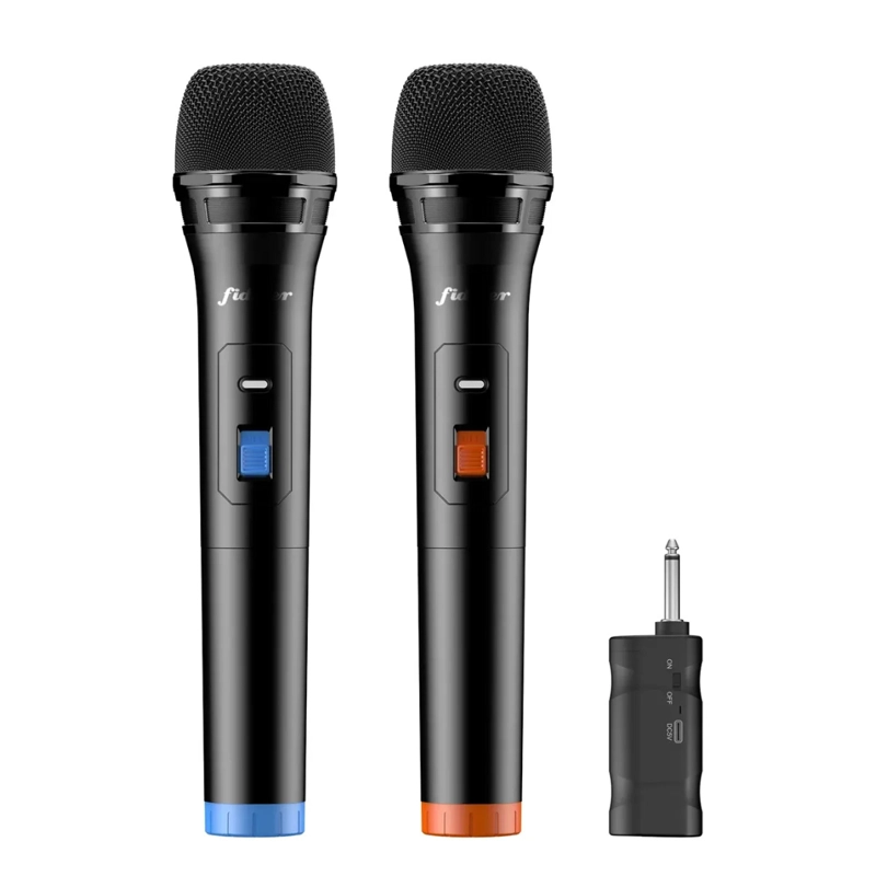 KIT 2 MICROFONOS BLUETOOTH FIDDLER NEGRO FD-MIC200B - 1