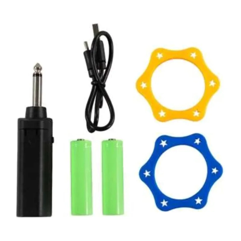 SET 2 MICROFONOS VOCALES INALAMBRICOS RECARGABLES AUDIOPRO NEGRO AP02116 - 2