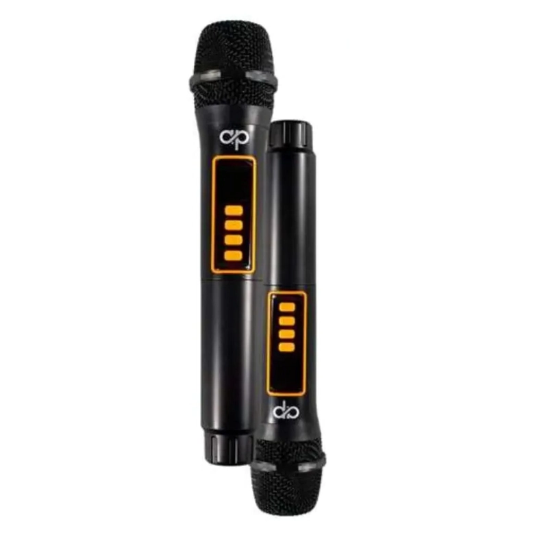 SET 2 MICROFONOS VOCALES INALAMBRICOS RECARGABLES AUDIOPRO NEGRO AP02116 - 4