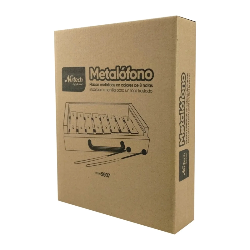 METALOFONO NUTECH 8 NOTAS CROMATICO MADERA COLORIDO MODELO 5937 - 4