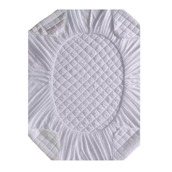 CUBRECOLCHÓN HOMELYN BLANCO LISO IMPERMEABLE TAMAÑO KING + FUNDAS ALMOHADAS - 3