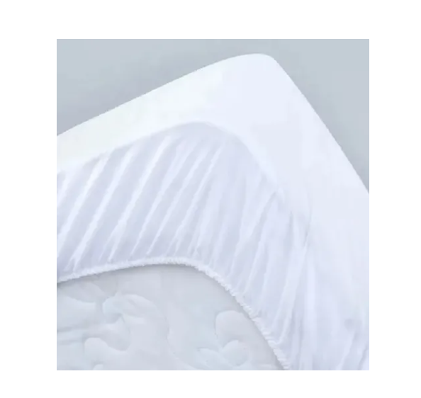 CUBRECOLCHÓN HOMELYN BLANCO LISO IMPERMEABLE TAMAÑO KING + FUNDAS ALMOHADAS - 4