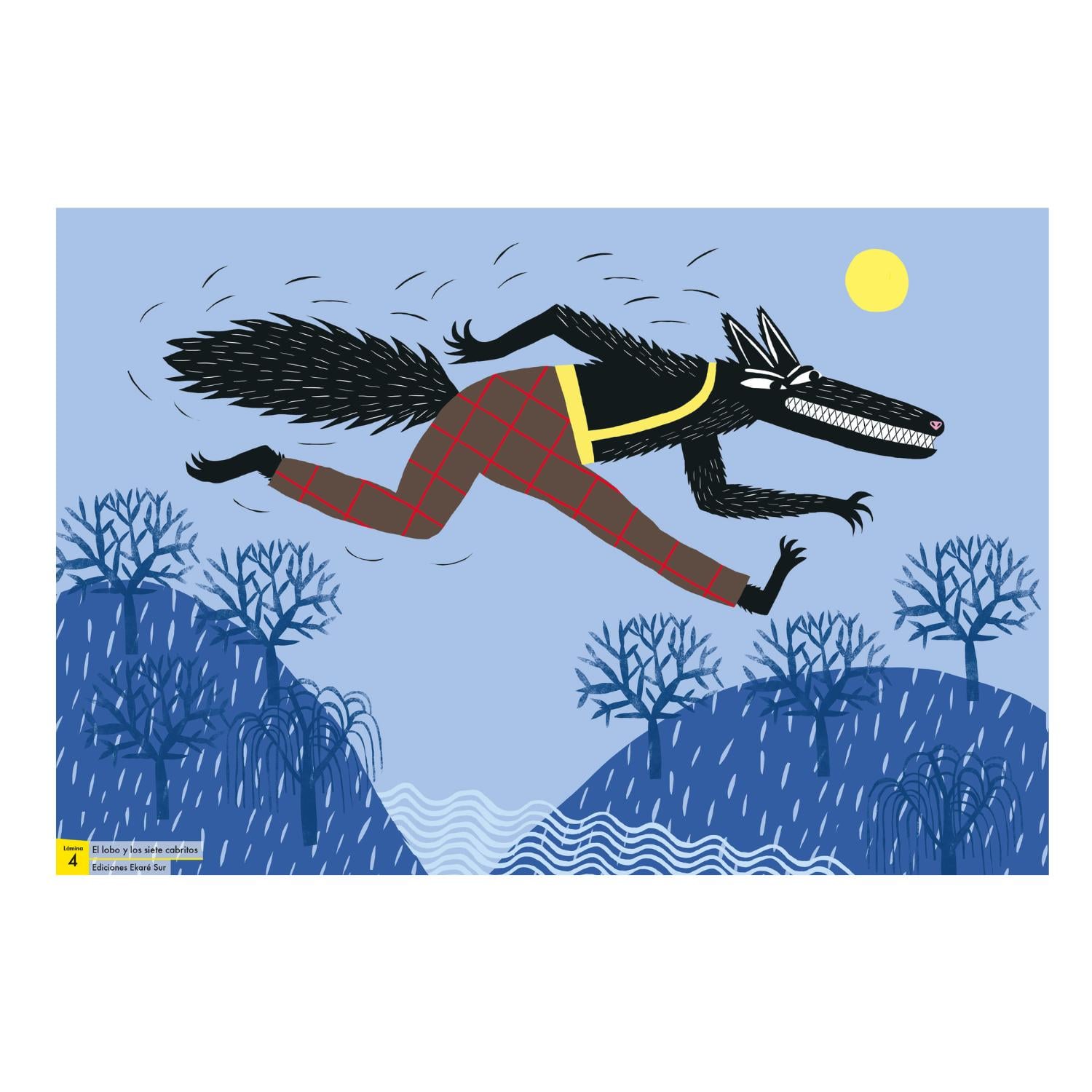 LIBRO LÁMINAS EL LOBO Y LOS SIETE CABRITOS - 2