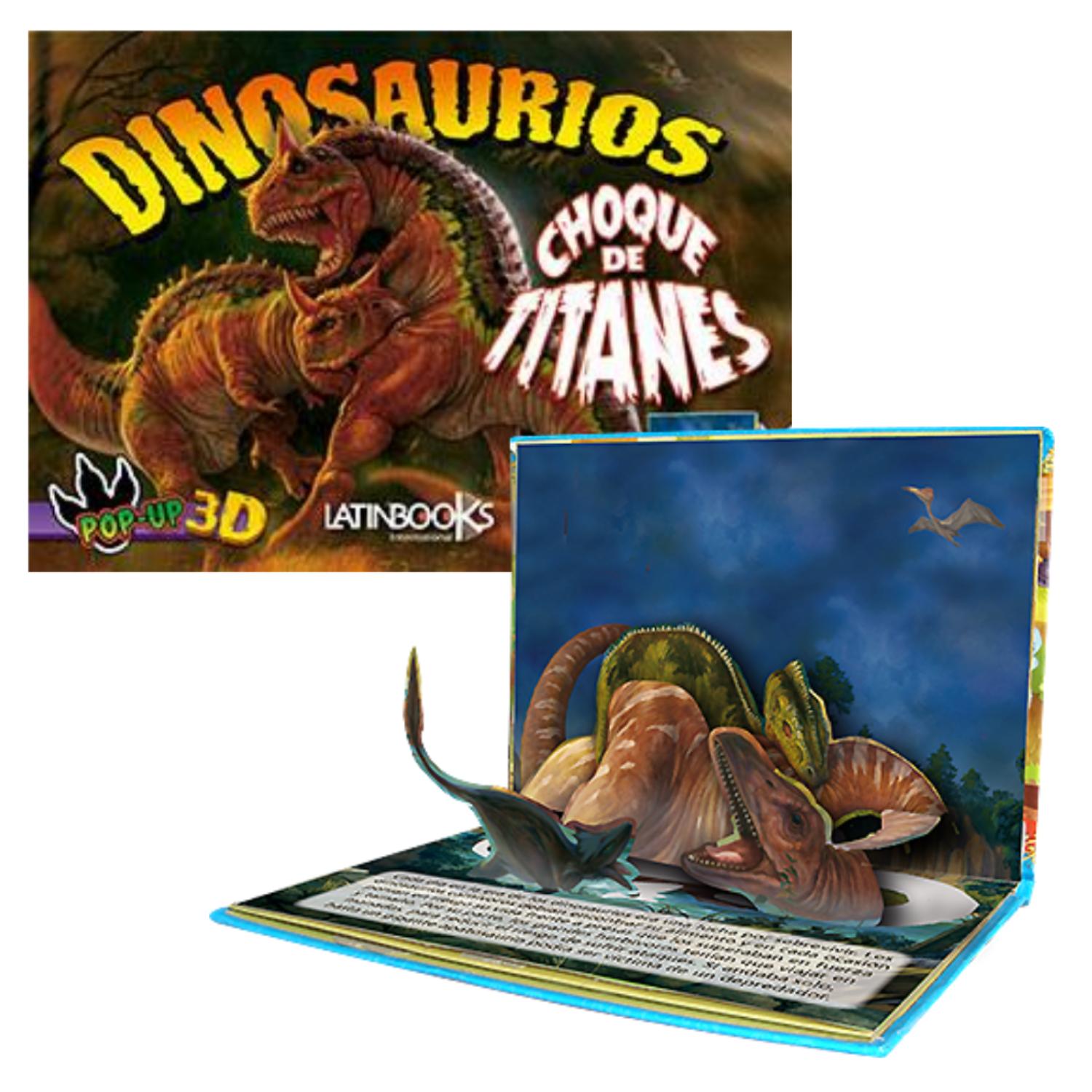 LIBRO DINOSAURIOS POP UP - CHOQUE DE TITANES - 1