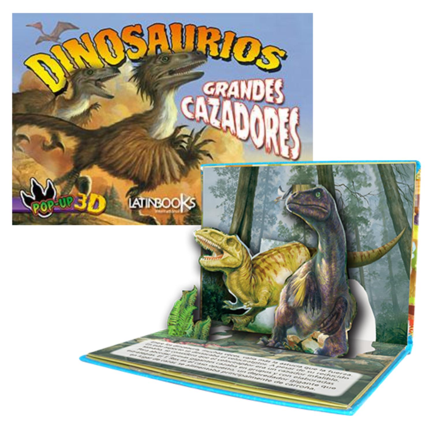 LIBRO DINOSAURIOS POP UP - GRANDES CAZADORES - 1