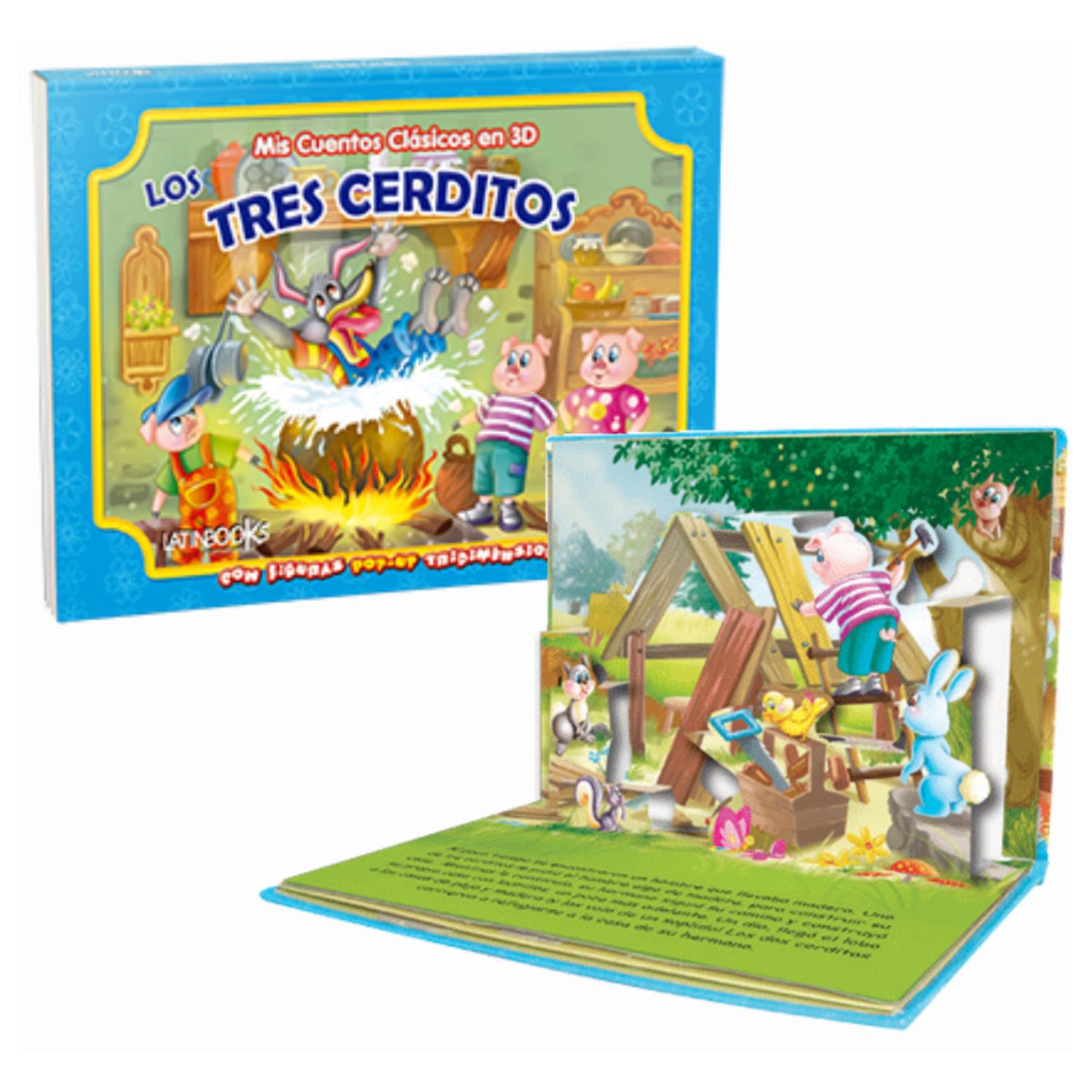 LIBRO MIS CUENTOS CLÁSICOS EN 3D - LOS TRES CERDITOS (POP UP) - 1