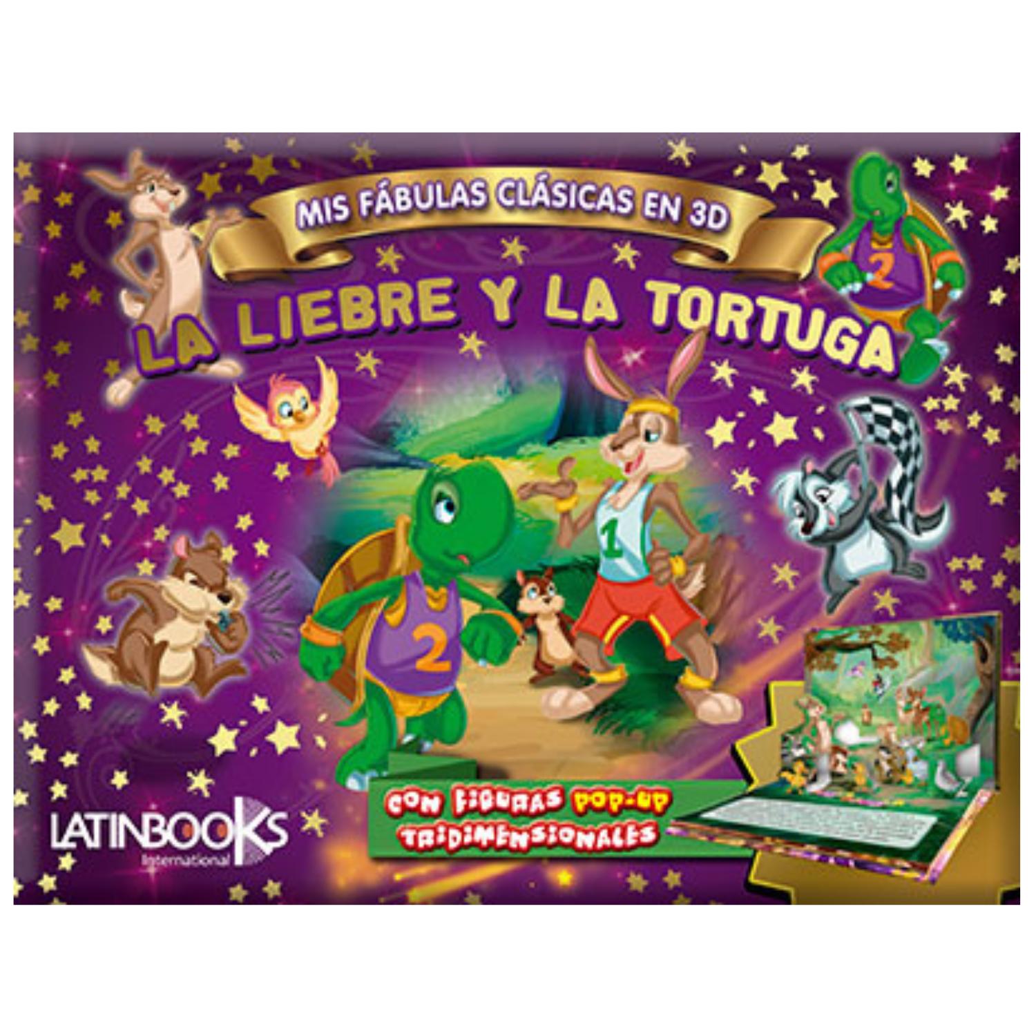 LIBRO LA LIEBRE Y LA TORTUGA - MIS FÁBULAS CLÁSICAS EN 3D - 1