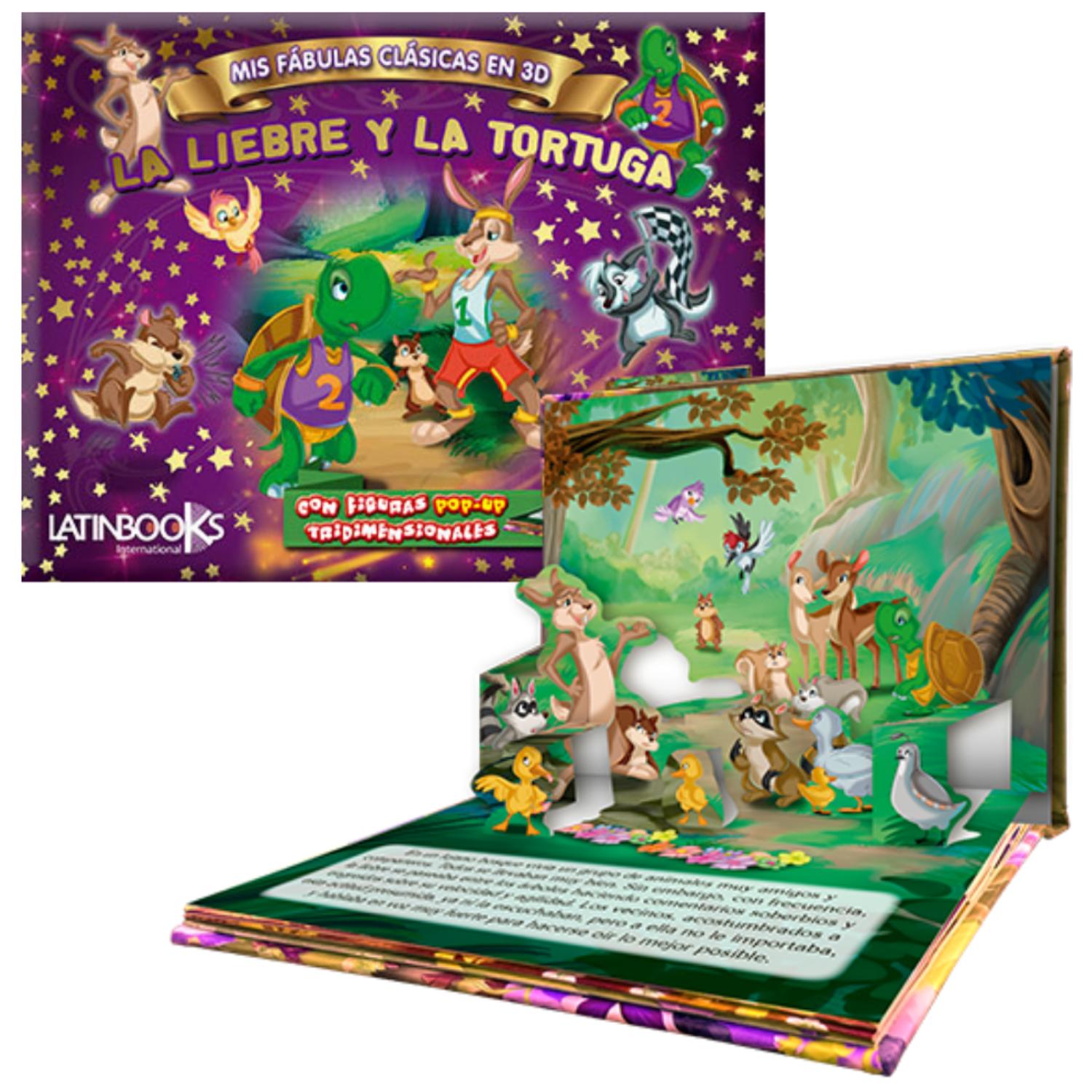 LIBRO LA LIEBRE Y LA TORTUGA - MIS FÁBULAS CLÁSICAS EN 3D - 2