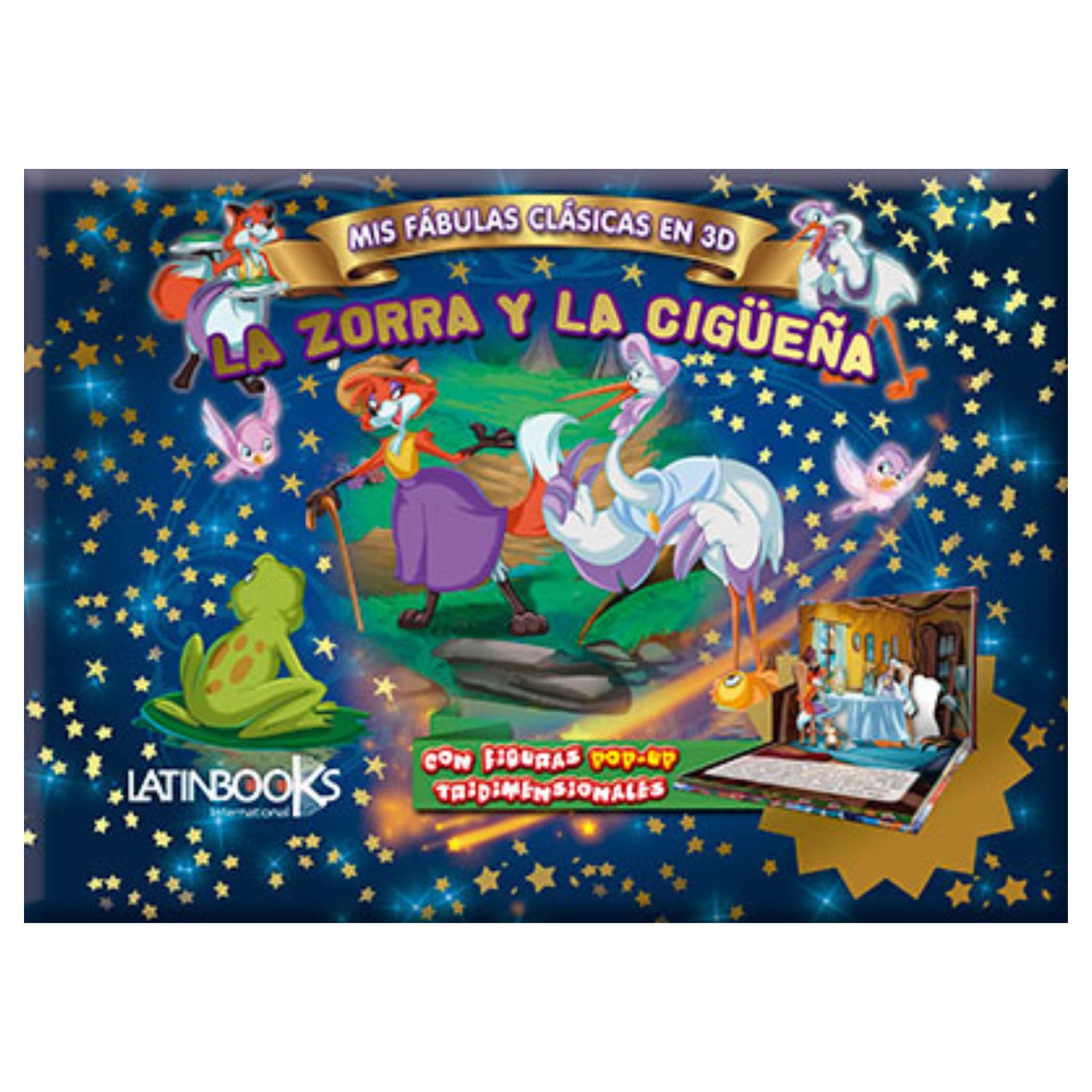 LIBRO LA ZORRA Y LA CIGUEÑA - MIS FÁBULAS CLÁSICAS EN 3D - 1