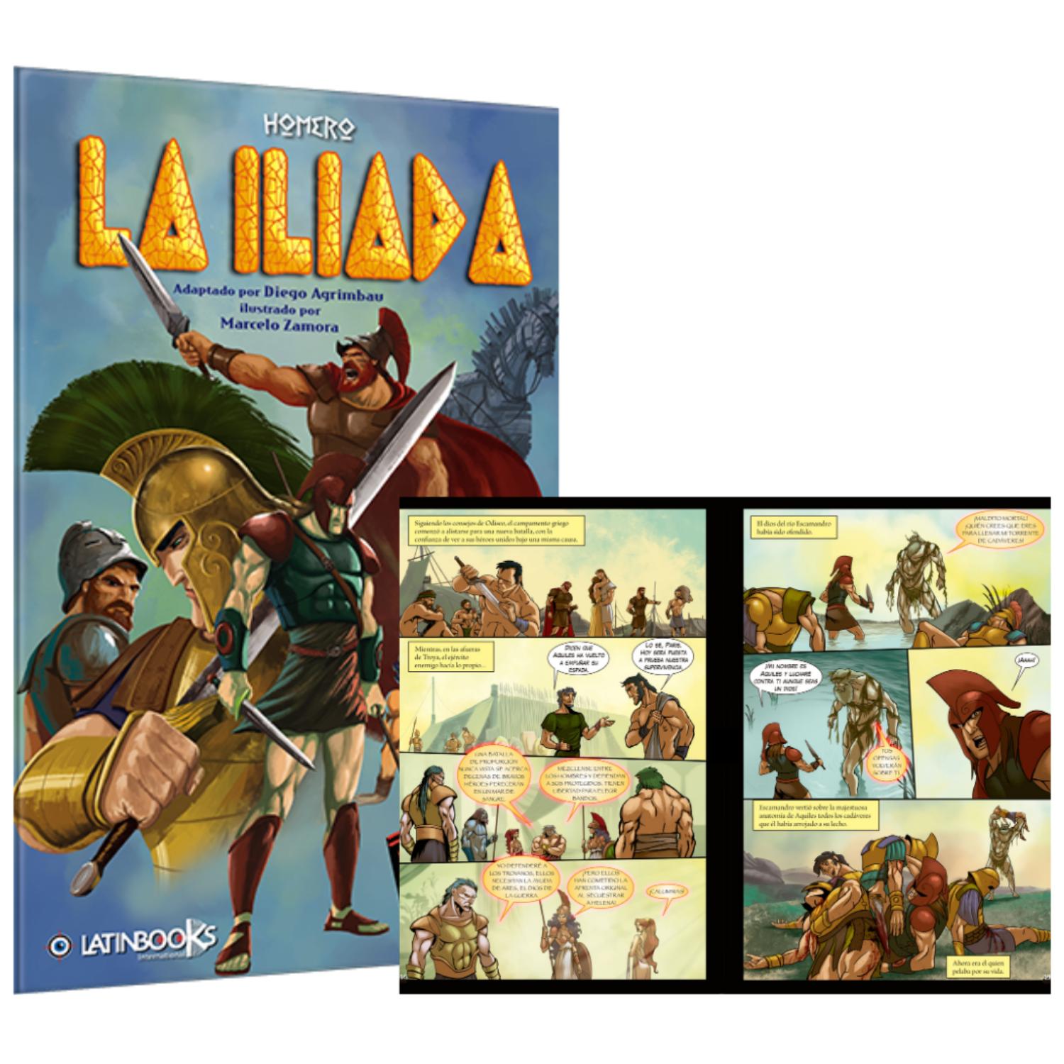 LIBRO LA ILIADA - NOVELA GRÁFICA - LATINBOOKS - 2