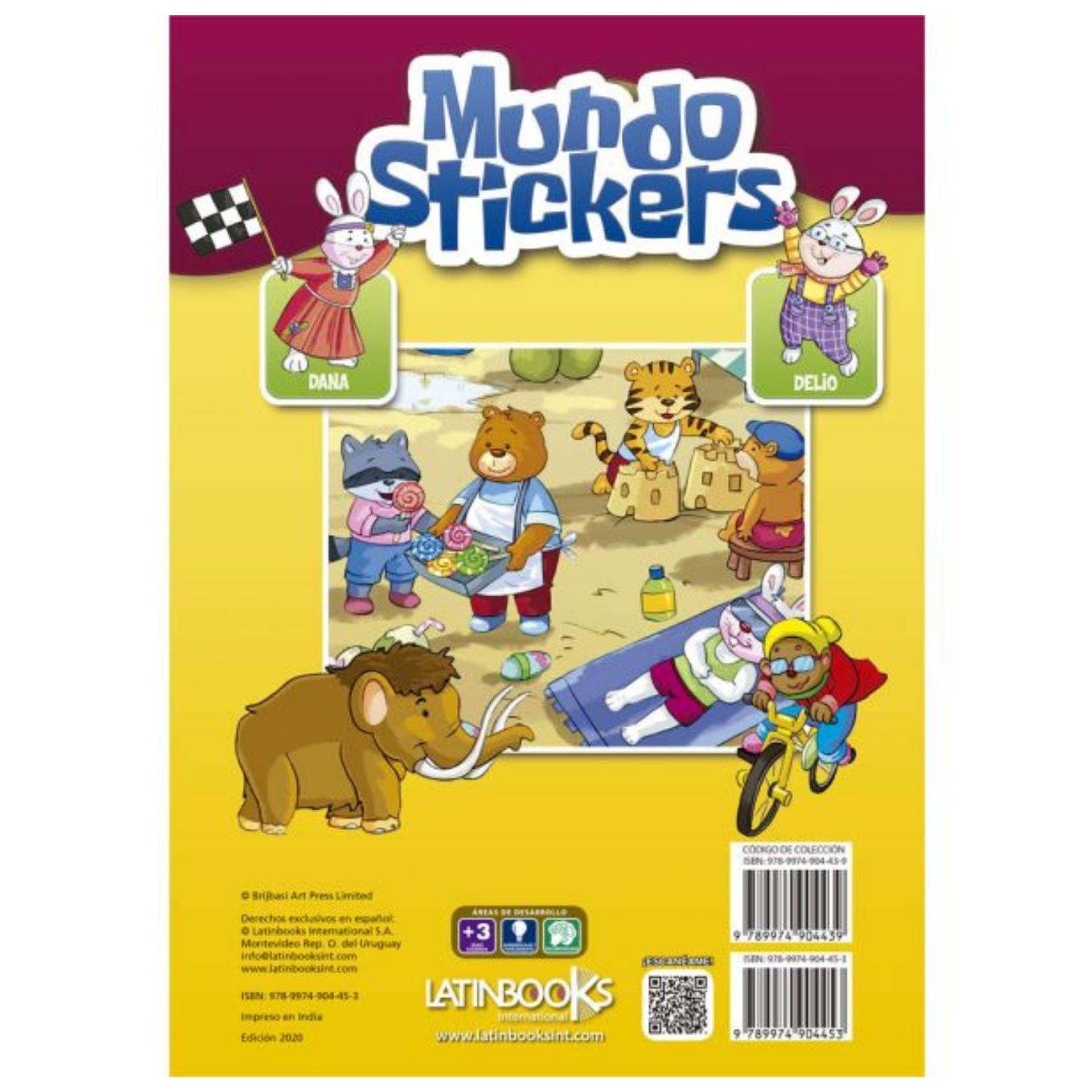 LIBRO MUNDO STICKERS - TAPA AMARILLA (MÁS DE 150 STICKERS) - 3